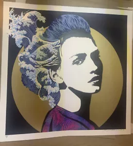 Karl Read Luna GOLD VARIANT Screen Print Signed Poster Art Obey - Picture 1 of 5