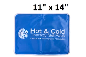 Ice Pack Pain Relief Reusable Large Cold Therapy Gel Pad Sport Back Hot Compress - Picture 1 of 8