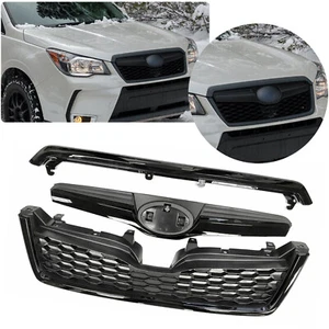 Fit 2014-2018 Subaru Forester STI-Style Front Black Grille Bumper Grill Clip 14 - Picture 1 of 11