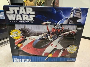 SEALED 2010 Hasbro Star Wars The Clone Wars Jedi Turbo Speeder Figure - - Picture 1 of 6
