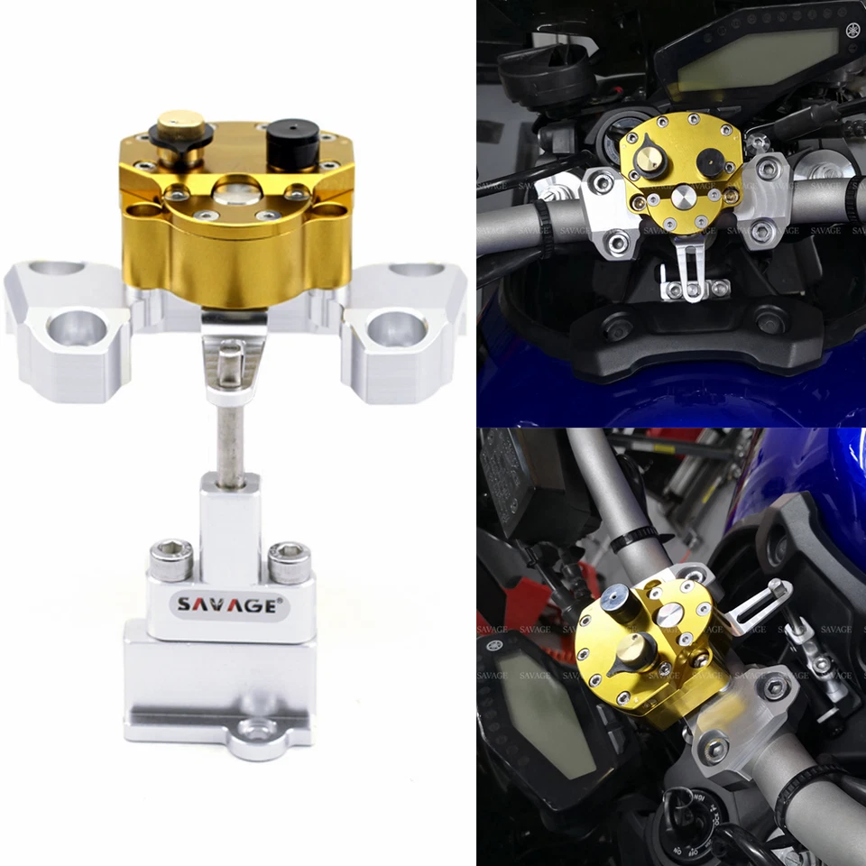 Amortiguador de dirección ajustable CNC control de seguridad para YAMAHA FZ-09 MT-09 Foto 1 de 4