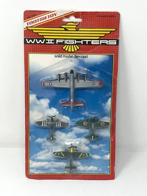 TOOTSIE TOY 1989 WWII FIGHTERS MODELO SÓLIDO FUNDIDO A PRESIÓN - (paquete dañado) Foto 1 de 4