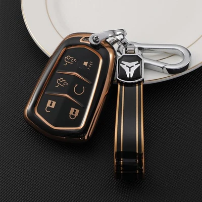 Para Cadillac Escalade 2015-2020/ESV Mando a distancia Llavero Carcasa Cubierta Estuche + Llavero Foto 1 de 4