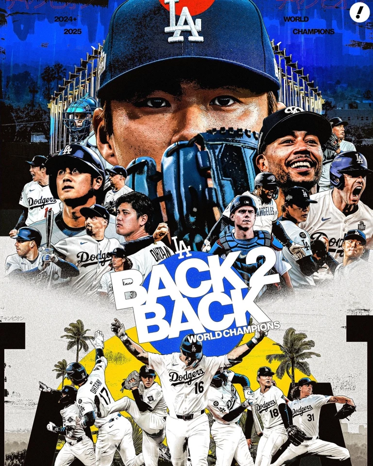 2025 Los Angeles Dodgers 8x10 photo world series champions Shoehei Ohtani - Image 1 of 1