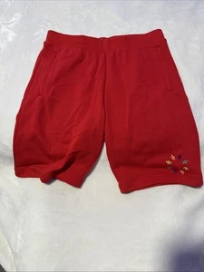 NWT adidas Trefoil Shorts Big Boys Large French Terry 9 Inch Vivid Red $30 - Picture 1 of 9
