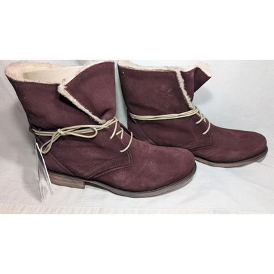 Eric Michael Mujer Sofía Lana Aislado Bordeux Gamuza Botines EUR 39 Talla 8.5 Foto 1 de 4