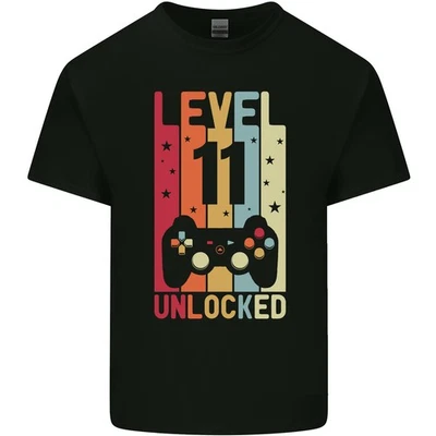 11th Birthday 11 Year Old Level Up Gaming Kids T-Shirt Childrens - Image 1 of 4