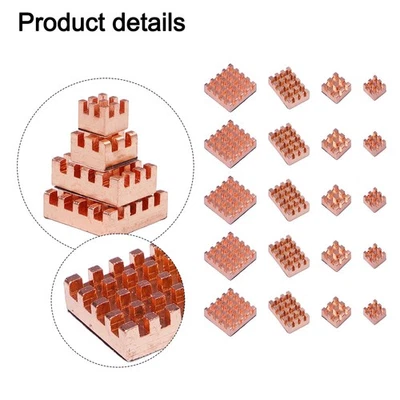 Effizient zur Kühlung Kupfer Kühlkörper Set für Raspberry Pi 4B 20 Stück - Image 1 of 4