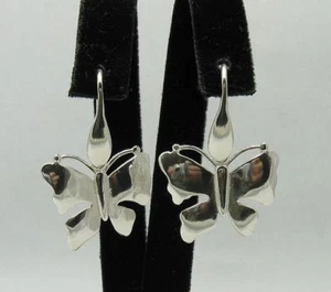Stylish Sterling Silver Earrings Butterfly Solid 925 New Perfect Quality Empress - Picture 1 of 3