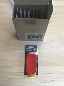 FULL BOX (8) TWO PACKS REESE 73820 RED Oblong Reflector 4 3/8" X 2 7/8" - Picture 1 of 3