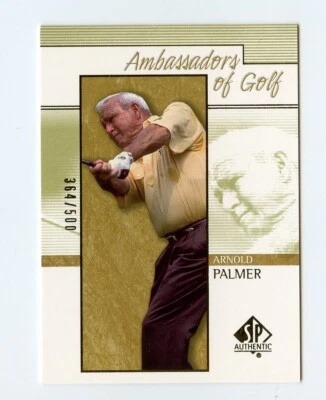 B71 Arnold Palmer 2001 SP AUTÉNTICOS EMBAJADORES DEL GOLF 364/500 #126 PGA HOF Foto 1 de 2