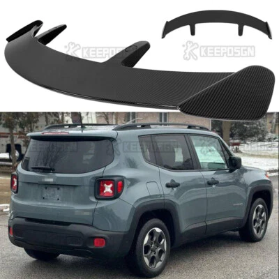 Alerón de maletero de techo trasero estilo fibra de carbono 52" para Jeep Renegade 2015-2023 Foto 1 de 4