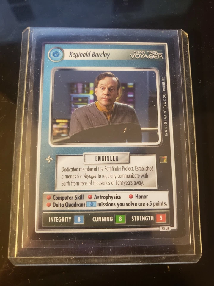 Star Trek CCG The Borg Reginald Barclay Ultra Rare UR Decipher - Image 1 of 1