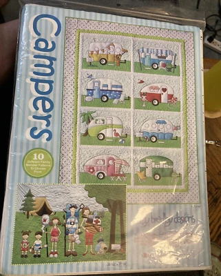 2014 AMY BRADLEY DESIGNS CAMPERS Full Size Patterns to Personalize Quilt NIP - Image 1 of 4