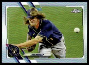 2021 TOPPS CHROME REFRACTOR Josh Hader Milwaukee Brewers #212 R53 - Picture 1 of 2