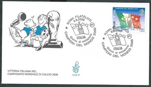 2006 ITALIA FDC VENETIA 1378 ITALIA CALCIO COPPA DEL MONDO NO TIMBRO ARRIVO - VT - Foto 1 di 1