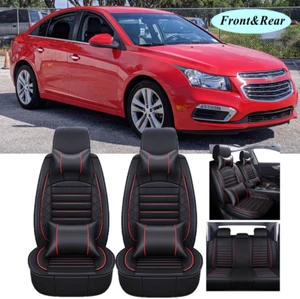 For Chevrolet Cruze Car Seat Covers 5-Seater Front&Rear Cushion Set PU Leather - Picture 1 of 12