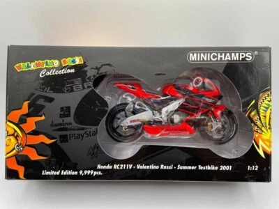 1:12 HONDA RC211V VALENTINO ROSSI SUMMER TESTBIKE 2001 MOTOGP - MINICHAMPS 1/12 - Immagine 1 di 4