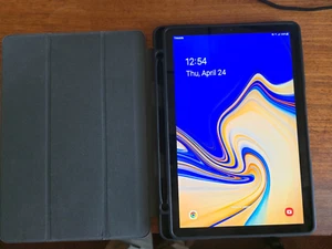 Samsung Galaxy Tab S4 SM-T837T T-Mobile 4G Network Wifi 64GB Black Tablet Bundle - Picture 1 of 6