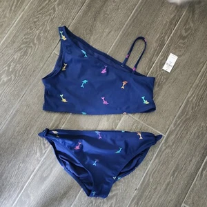 Gap Two Piece Swim Suit Girls Size XXL Bikini Navy Blue dolphins NWT - Picture 1 of 5