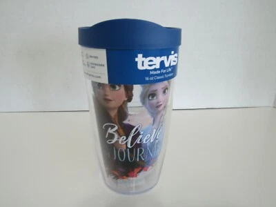 Frozen Believe Journey Tervis 16oz Tumbler with Lid Nwt - Imagem 1 de 4