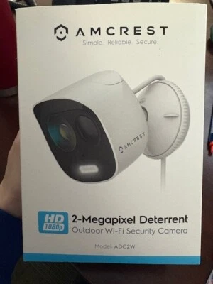 Amcrest SmartHome 1080p WiFi Outdoor Security Camera Deterrent Alarm Spotlight - Image 1 of 4