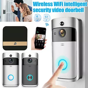 Wireless WiFi Video Doorbell Smart Phone Camera Door Bell Intercom Security Home - Picture 1 of 29