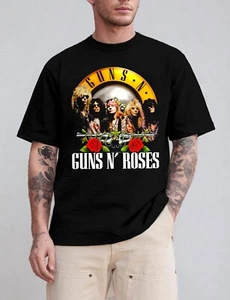 Guns and roses black tshirt premium print fast shipping - Picture 1 of 2