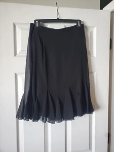 JS Collections Black Skirt With Ruffle Detail Size 4 - Picture 1 of 4