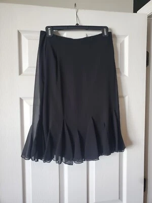 JS Collections Black Skirt With Ruffle Detail Size 4 - Image 1 of 4