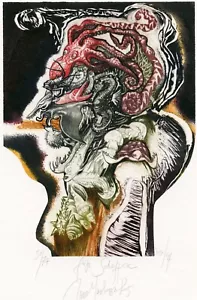 After Arcimboldo, Original Surrealistic Numbered Etching Ex libris, Iva Tsankova - Picture 1 of 3
