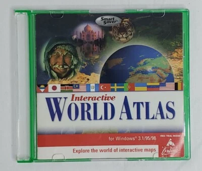Interactive World Atlas CD-ROM Disc Only For Windows PC 3.1/95/98 Software - Image 1 of 4