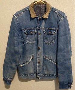 Vintage Wrangler Denim Jacket with Corduroy Collar - Picture 1 of 8