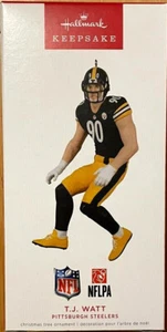 2022 Hallmark T J Watt #90 Pittsburgh Steelers Keepsake Ornament NEW NIB - Picture 1 of 1