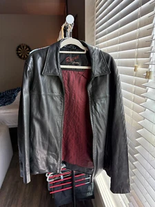 Rogue Leather Jacket XL Black Reilly Olmes Men's Genuine Leather Zip Lined - Picture 1 of 9