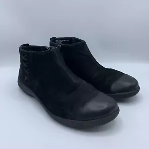 Abeo Rommie Damen-Booties Stiefel Leder Reißverschluss Knöchel flach schwarz Größe US 8,5 - Bild 1 von 9