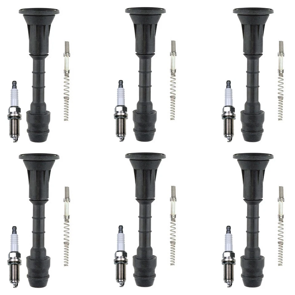 Kit de 6 bujías estándar Denso 6 botas bobinas para Infiniti FX35 2003 3,5 L V6 Foto 1 de 1
