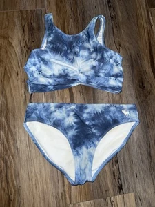 Little Girls Abercrombie Kids Size 9/10 Blue 2 Piece Swimsuit - Picture 1 of 6