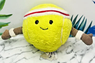 Jellycat Amuseables Sports Tennis Ball Plush Toy EUC Mini 6.5" x 3" Rare - Image 1 of 4