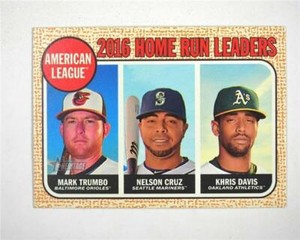 2017 Topps Heritage #6 Mark Trumbo Nelson Cruz Khris Davis - NM-MT