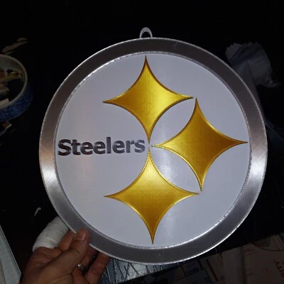 Placa com logotipo NFL Pittsburgh Steelers OURO 11" diâmetro externo - Imagem 1 de 4