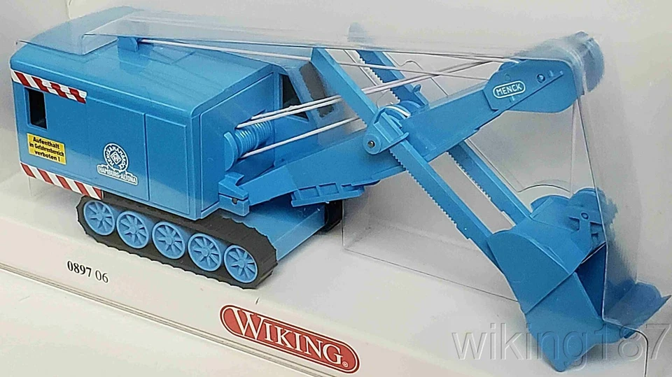 Wiking 089706 HO Menck Excavator Light Blue