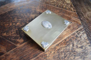 ILIAS LALAOUNIS VINTAGE SILBER & BRONZE ZIGARETTEN SCHMUCKKÄSTCHEN HYMNE BLUME - Bild 1 von 14