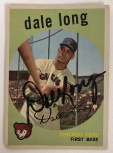 Dale Long Signed Autographed 1959 Topps Baseball Card - Chicago Cubs - Picture 1 of 1