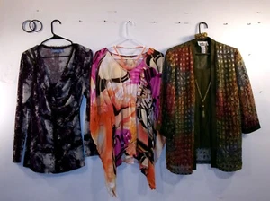 Damas, 3 Tops/Blusas S. L + Accesorios VERA WANG, TERCIOPELO MEDIANOCHE, SHERI MARTIN N.Y - Imagen 1 de 19