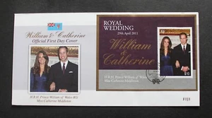 FIJI - 2011 SCARCE WILLIAM WEDDING $10 SOUVENIR SHEET FIRST DAY COVER RR - Picture 1 of 2