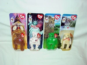 Ronald McDonalds Bear Beanie Babie Complete Set 4 Glory Maple Erin Britannia - Picture 1 of 10