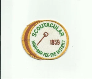 BA SCOUT BSA 1959 TOPPA FORMA BATTERIA SCOUTACOLARE MAUH-NAH-TEE-SEE BLACKHAWK AREA! - Foto 1 di 1