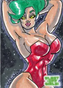 2022 5finity Blast Off Girls Sketch Card Jason Montoya - Picture 1 of 2