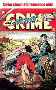 CRIME AND JUSTICE 15 (1953) Pre-Code Crime, Giordano art, Coverless